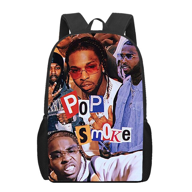 Pop Smoke Rapper Kids School Bags 3D Book Bag Men 16 Inch Backpack For Teen Boys 15 1.jpg 640x640 15 1 - Pop Smoke Merch